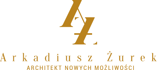 Logo Arkadiusza Żurka składa się z sygnetu z jego inicjałami, logotypu będącego jego imieniem i nazwiskiem oraz sloganu marki.